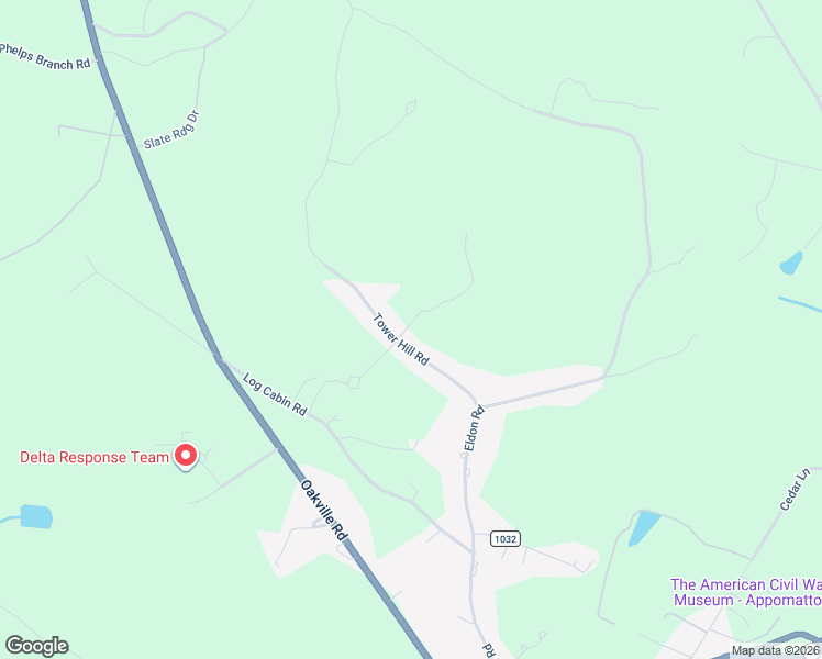 map of restaurants, bars, coffee shops, grocery stores, and more near 352 Tower Hill Rd in Appomattox