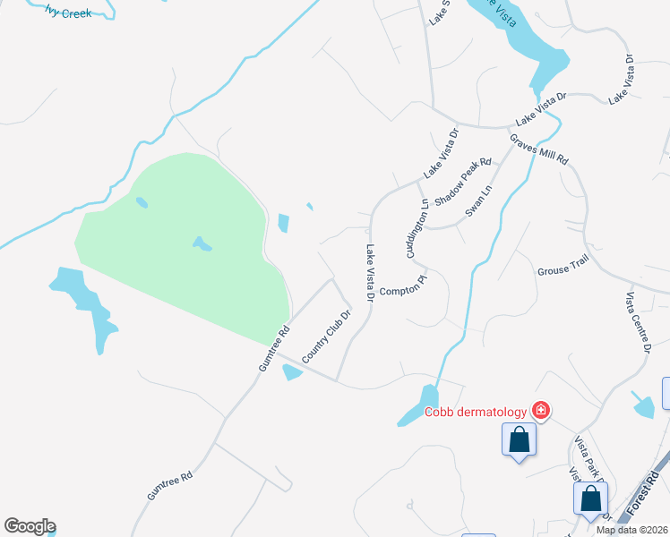 map of restaurants, bars, coffee shops, grocery stores, and more near 1162 Rolling Hill Drive in Forest