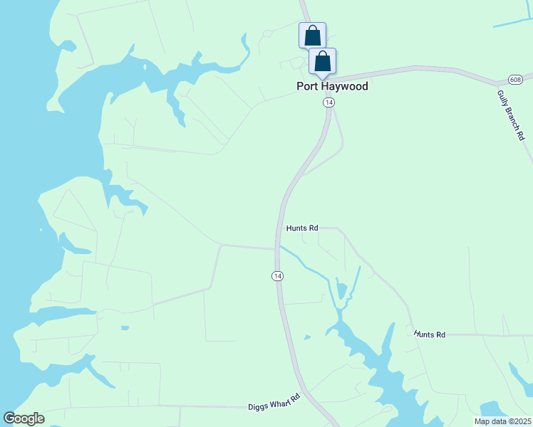 map of restaurants, bars, coffee shops, grocery stores, and more near 4230 New Point Comfort Highway in Port Haywood