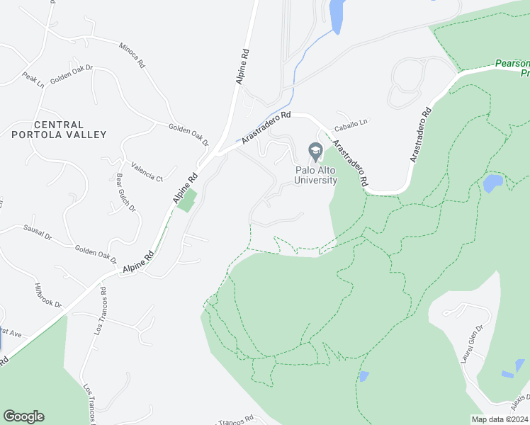 map of restaurants, bars, coffee shops, grocery stores, and more near 6 Arastradero Road in Portola Valley