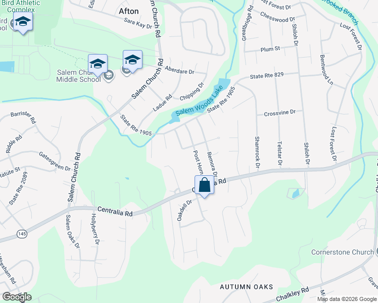 map of restaurants, bars, coffee shops, grocery stores, and more near 5525 Hempwood Place in Richmond