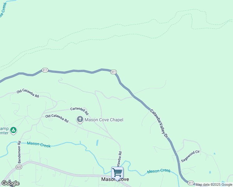 map of restaurants, bars, coffee shops, grocery stores, and more near 3844 Oakey Dolin Road in Salem