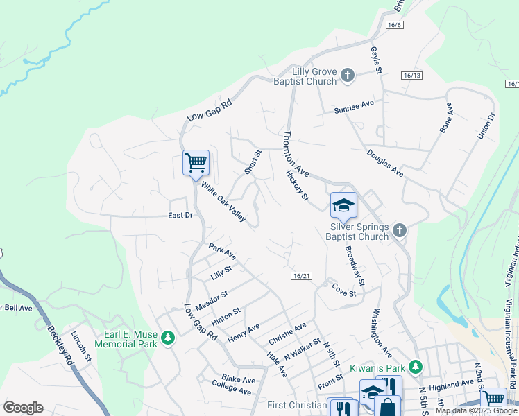 map of restaurants, bars, coffee shops, grocery stores, and more near 49 White Oak Dr in Princeton