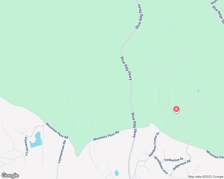 map of restaurants, bars, coffee shops, grocery stores, and more near 1680 Mountain Pass Road in Troutville