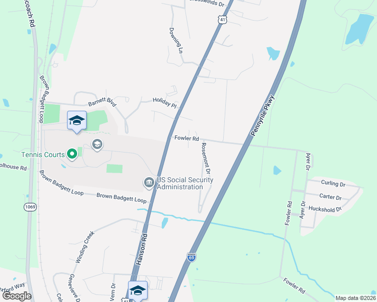 map of restaurants, bars, coffee shops, grocery stores, and more near 68 Cindy Ln in Madisonville
