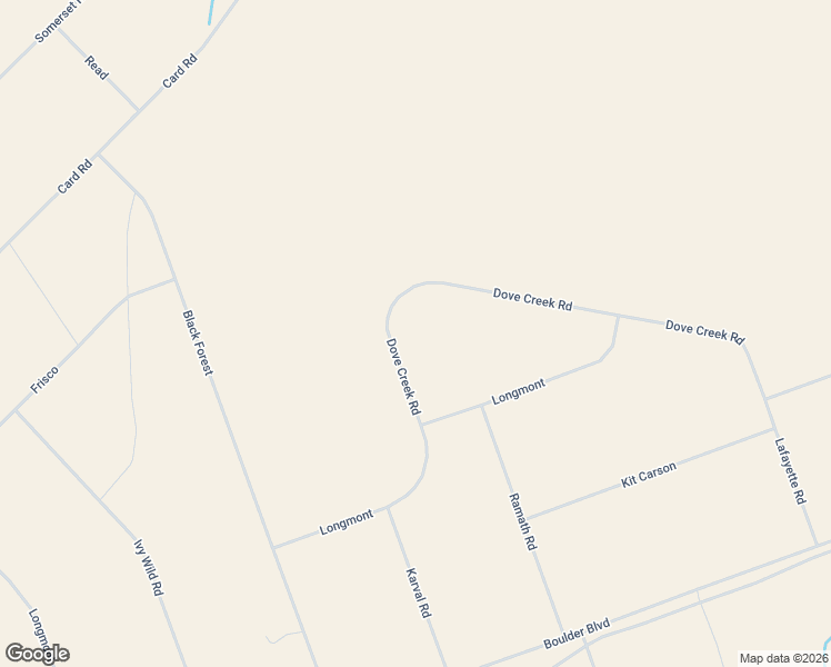 map of restaurants, bars, coffee shops, grocery stores, and more near Dove Creek Road in Blanca