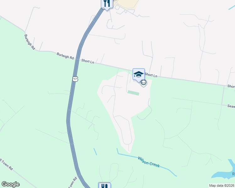 map of restaurants, bars, coffee shops, grocery stores, and more near 6136 Roland Smith Drive in Gloucester Courthouse