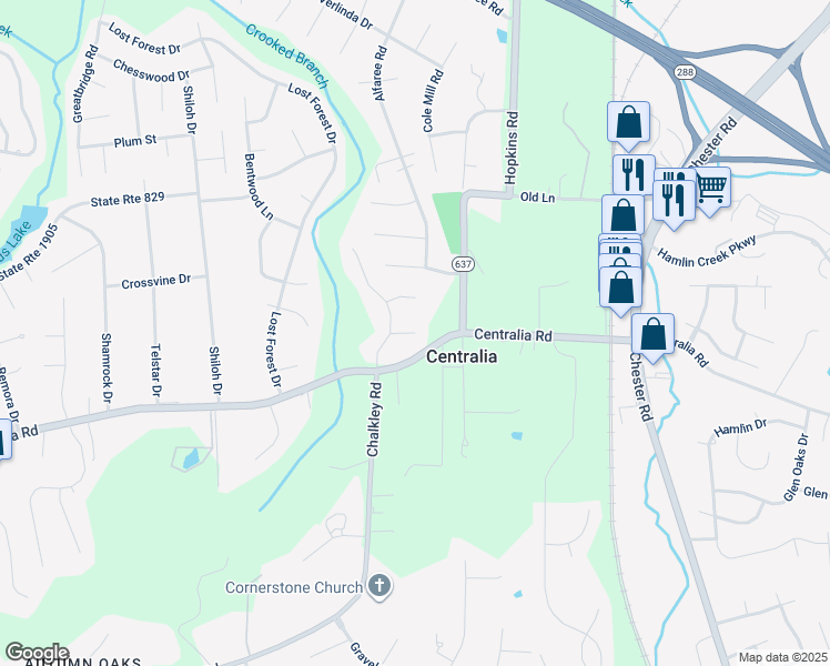 map of restaurants, bars, coffee shops, grocery stores, and more near 4700 Brittonwood Court in Richmond