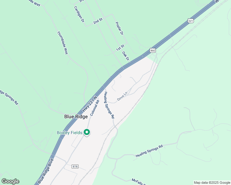 map of restaurants, bars, coffee shops, grocery stores, and more near 128 Rabbits Way in Blue Ridge