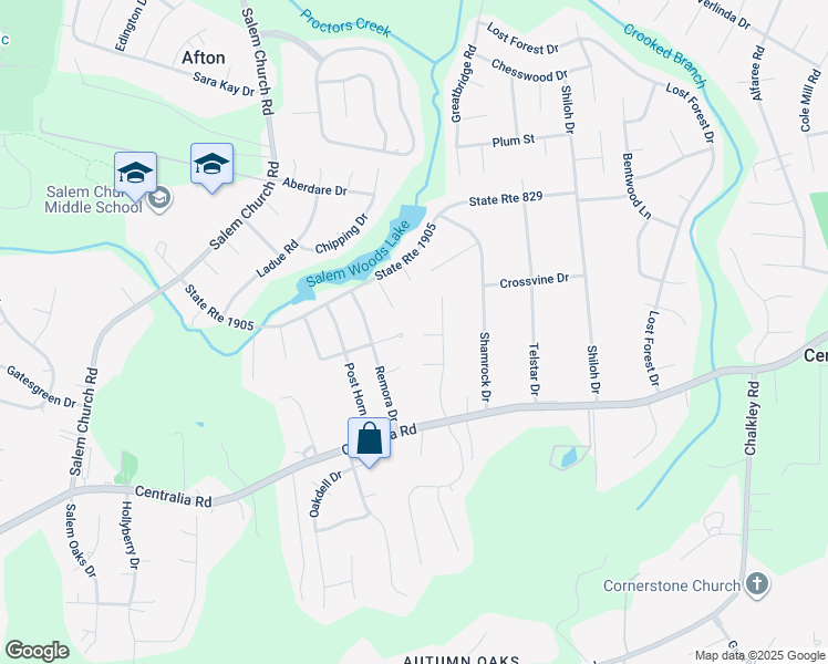 map of restaurants, bars, coffee shops, grocery stores, and more near 5308 Agincourt Terrace in Richmond