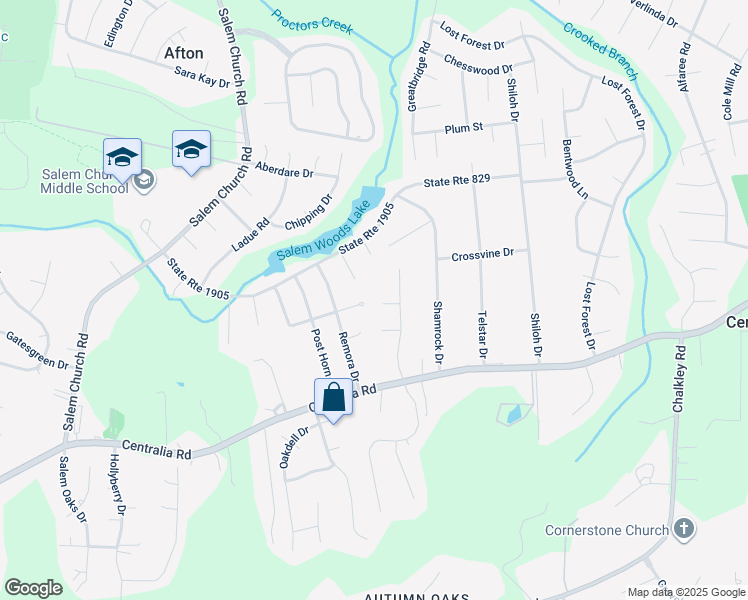 map of restaurants, bars, coffee shops, grocery stores, and more near 5308 Agincourt Terrace in Richmond