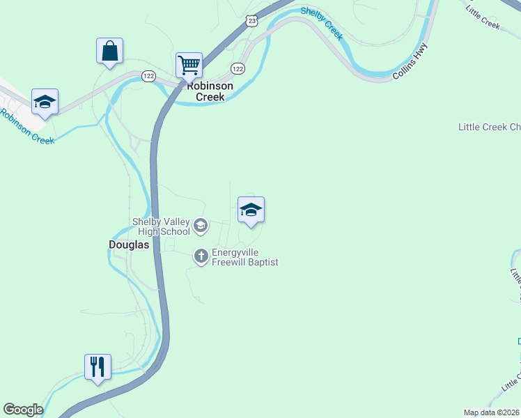 map of restaurants, bars, coffee shops, grocery stores, and more near 211 Douglas Parkway in Pikeville