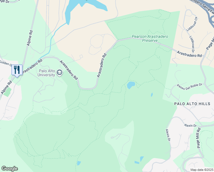 map of restaurants, bars, coffee shops, grocery stores, and more near in Palo Alto