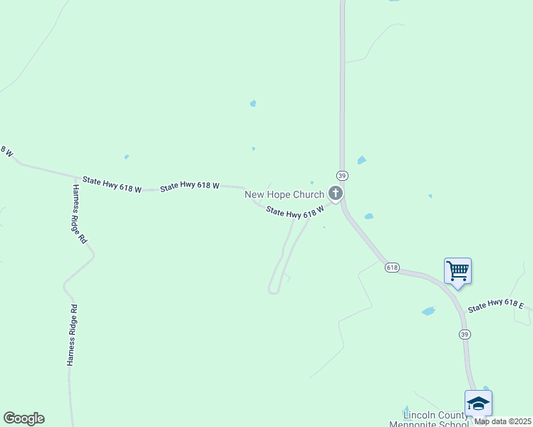 map of restaurants, bars, coffee shops, grocery stores, and more near 245 State Highway 618 in Crab Orchard