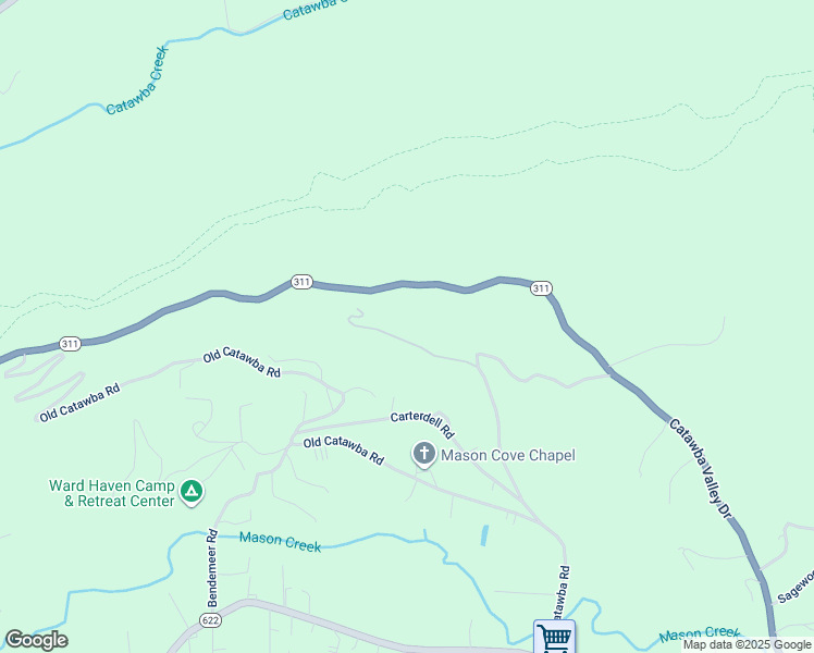 map of restaurants, bars, coffee shops, grocery stores, and more near 3777 Mountain Drive in Salem