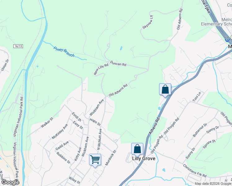 map of restaurants, bars, coffee shops, grocery stores, and more near County Highway 44/10 in Princeton