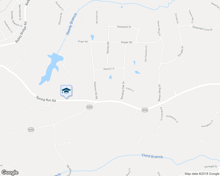 map of restaurants, bars, coffee shops, grocery stores, and more near 12900 Spring Run Road in Midlothian