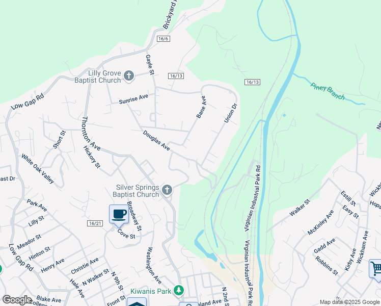 map of restaurants, bars, coffee shops, grocery stores, and more near 166-210 Douglas Ave in Princeton