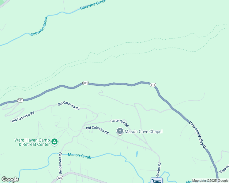 map of restaurants, bars, coffee shops, grocery stores, and more near 3777 Mountain Drive in Salem
