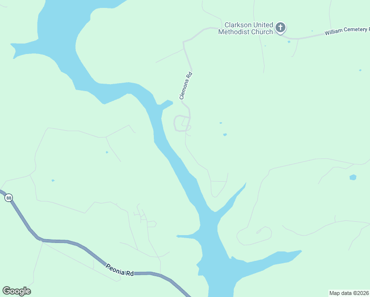 map of restaurants, bars, coffee shops, grocery stores, and more near 1824 William Cemetery Road in Clarkson