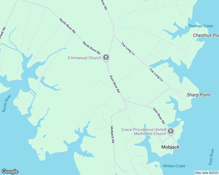 map of restaurants, bars, coffee shops, grocery stores, and more near 158 Whites Neck Drive in Foster