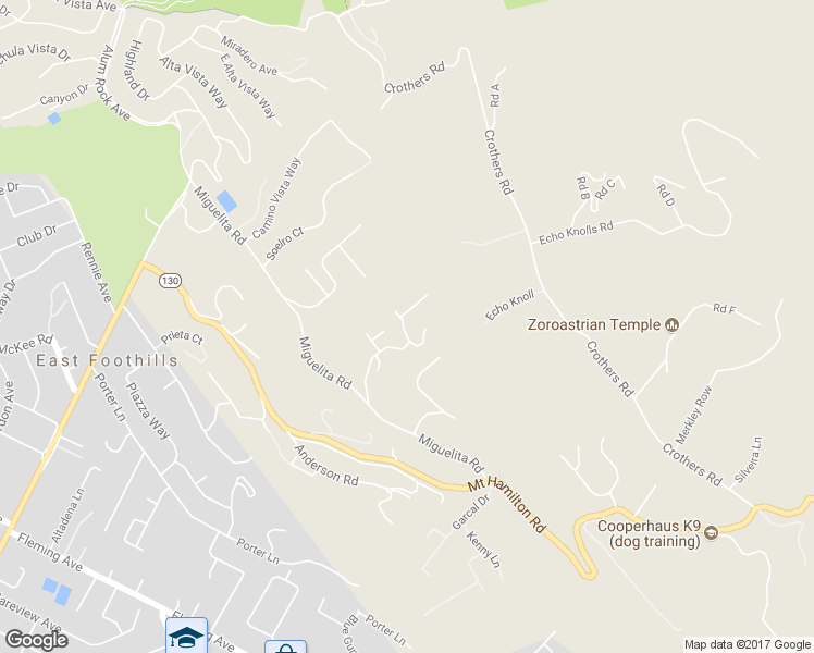 map of restaurants, bars, coffee shops, grocery stores, and more near 15821 Rica Vista Way in San Jose