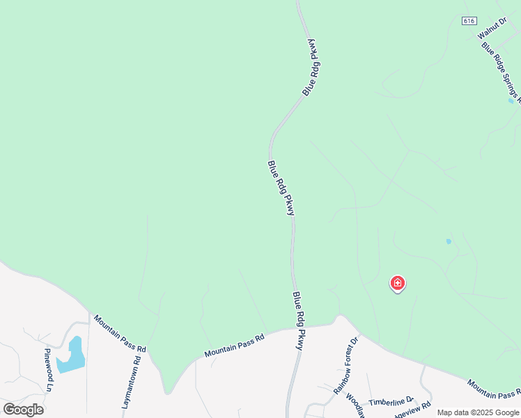 map of restaurants, bars, coffee shops, grocery stores, and more near 1680 Mountain Pass Road in Troutville