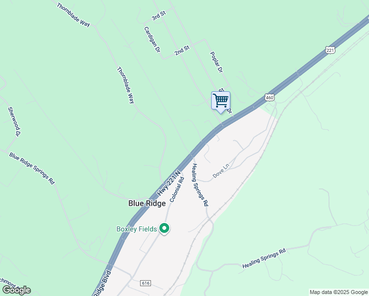 map of restaurants, bars, coffee shops, grocery stores, and more near 51 Fields Avenue in Blue Ridge