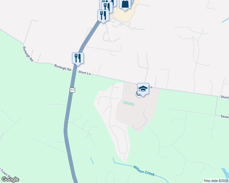 map of restaurants, bars, coffee shops, grocery stores, and more near 6181 Roland Smith Drive in Gloucester