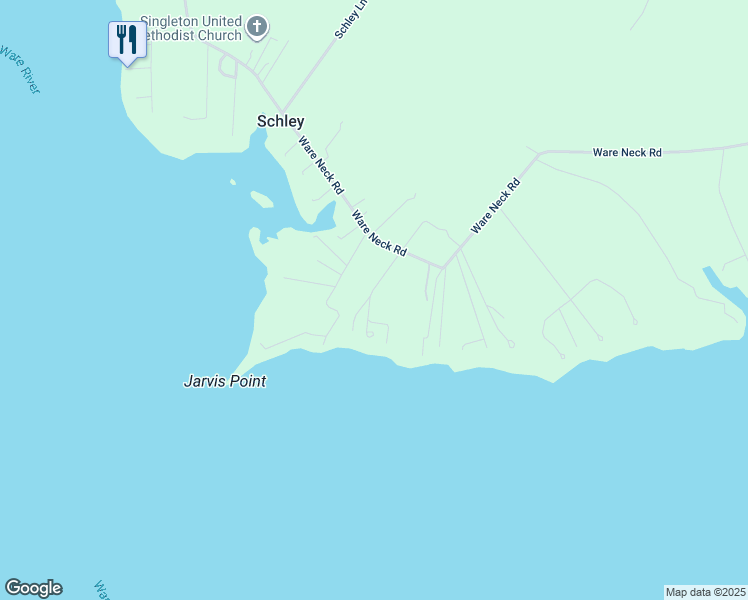 map of restaurants, bars, coffee shops, grocery stores, and more near 6225 Driftwood Lane in Gloucester