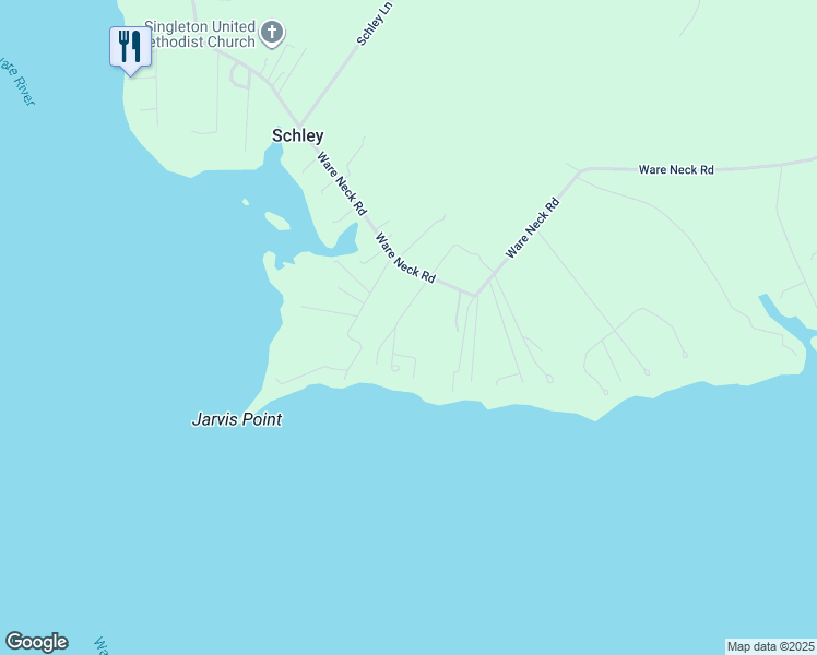 map of restaurants, bars, coffee shops, grocery stores, and more near 6225 Driftwood Lane in Gloucester