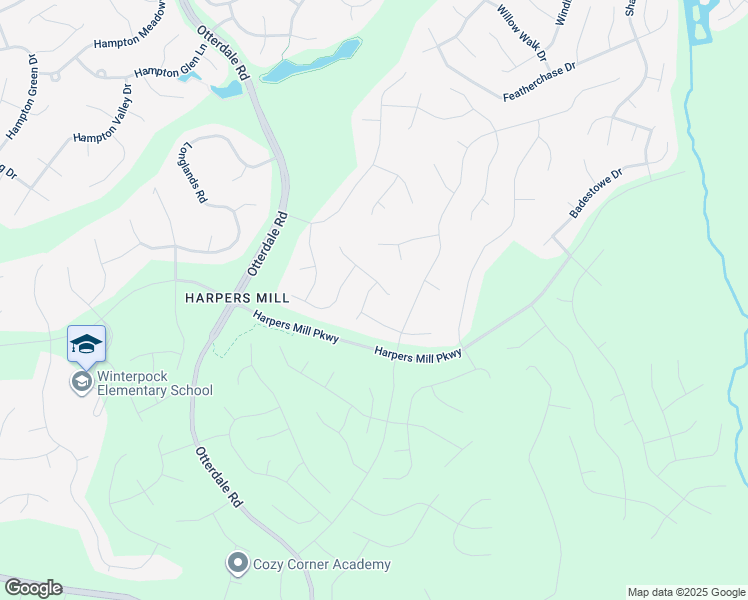 map of restaurants, bars, coffee shops, grocery stores, and more near 8613 Level Gauge Lane in Chesterfield