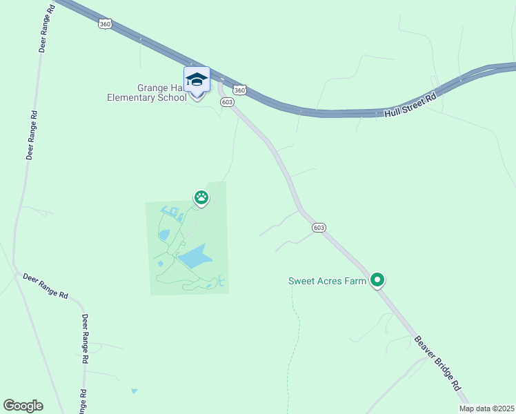 map of restaurants, bars, coffee shops, grocery stores, and more near 8520 Beaver Bridge Rd in Moseley