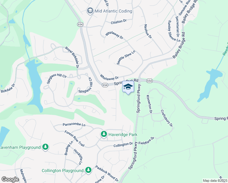 map of restaurants, bars, coffee shops, grocery stores, and more near 9220 Brocket Drive in Midlothian