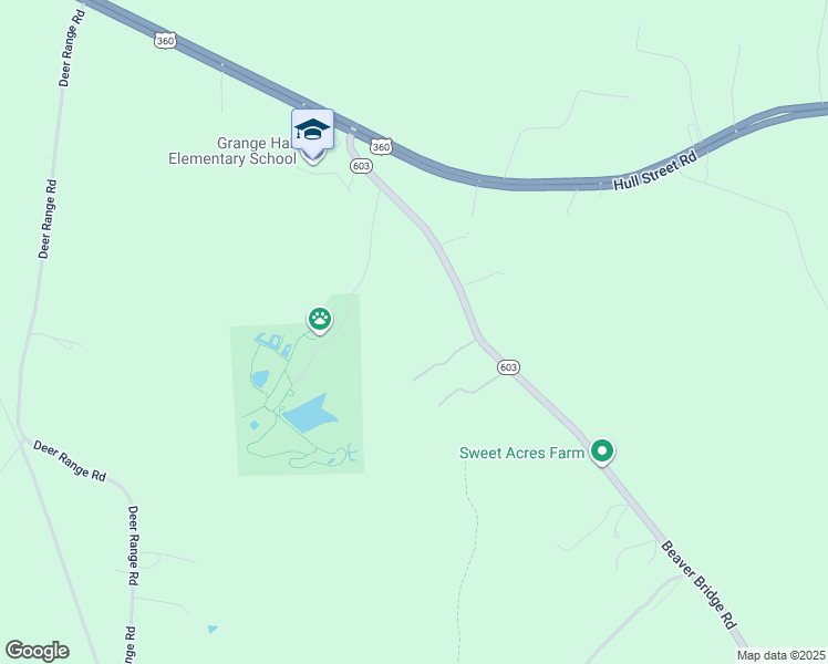 map of restaurants, bars, coffee shops, grocery stores, and more near 8520 Beaver Bridge Rd in Moseley
