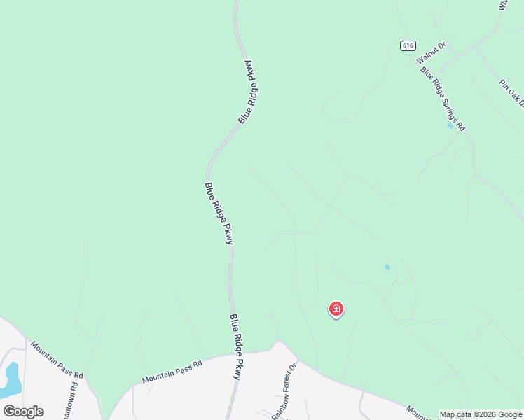 map of restaurants, bars, coffee shops, grocery stores, and more near 615 Parkview Drive in Blue Ridge