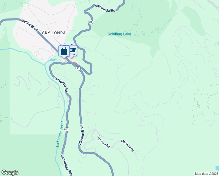 map of restaurants, bars, coffee shops, grocery stores, and more near 320 Grandview Drive in Woodside