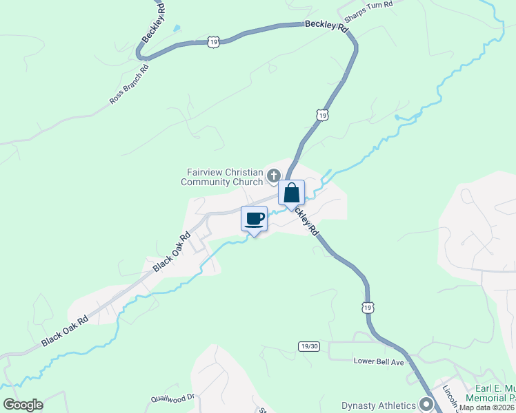 map of restaurants, bars, coffee shops, grocery stores, and more near 183 Black Oak Road in Princeton