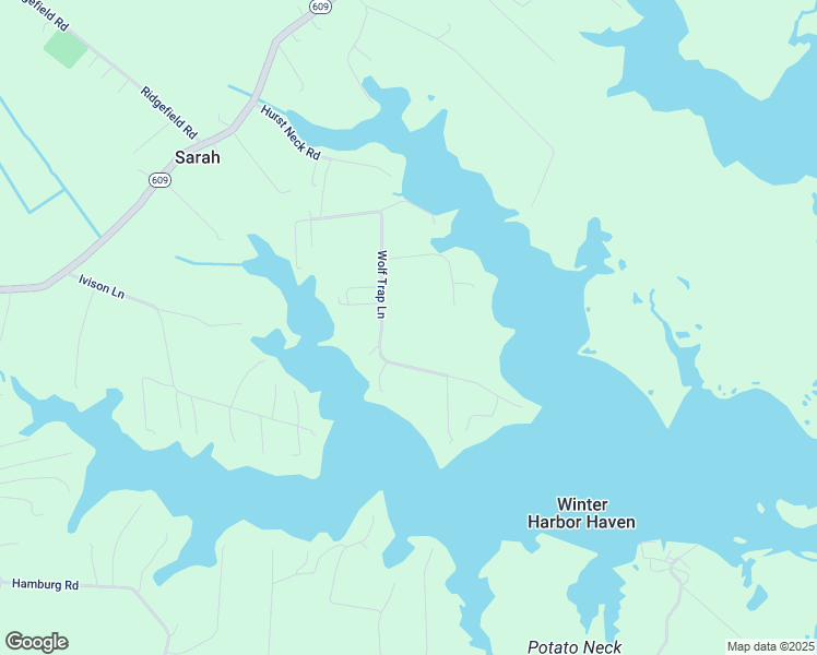 map of restaurants, bars, coffee shops, grocery stores, and more near 644 Wolf Trap Lane in Port Haywood