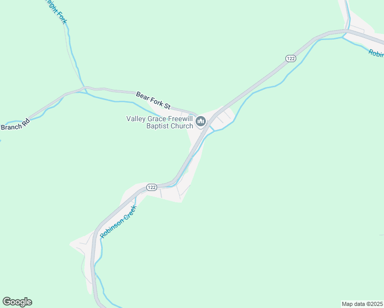 map of restaurants, bars, coffee shops, grocery stores, and more near 7643-7699 Robinson Creek Road in Virgie