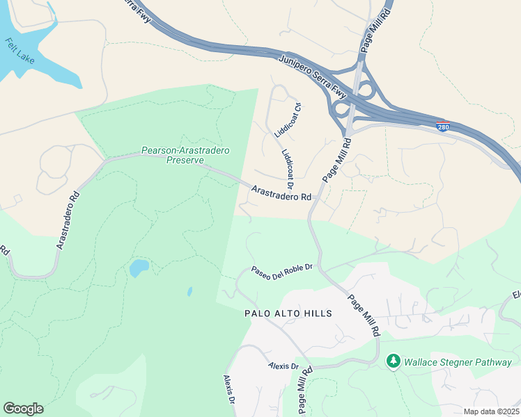 map of restaurants, bars, coffee shops, grocery stores, and more near 14066 Tracy Court in Los Altos Hills