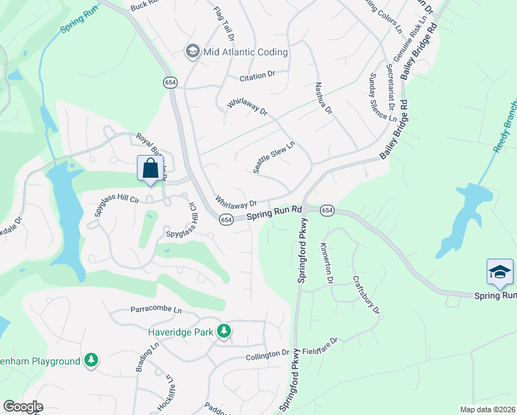 map of restaurants, bars, coffee shops, grocery stores, and more near 8011 Whirlaway Drive in Midlothian