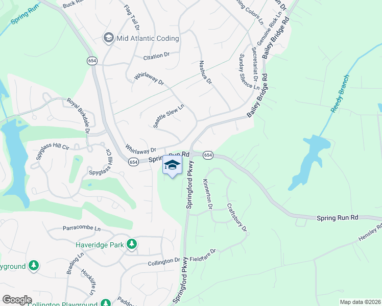 map of restaurants, bars, coffee shops, grocery stores, and more near 13699 Bailey Bridge Road in Midlothian