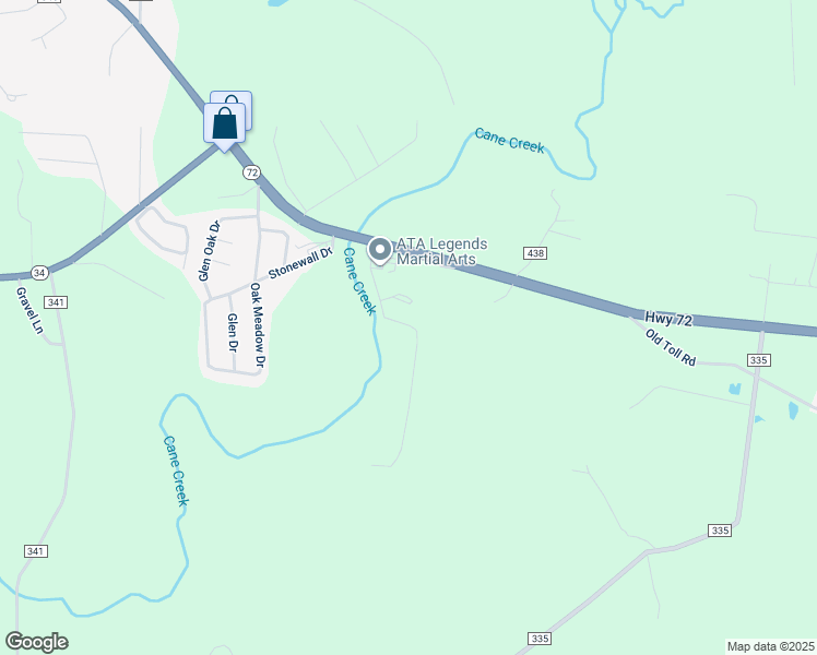 map of restaurants, bars, coffee shops, grocery stores, and more near 211 Cane Creek Lane in Jackson