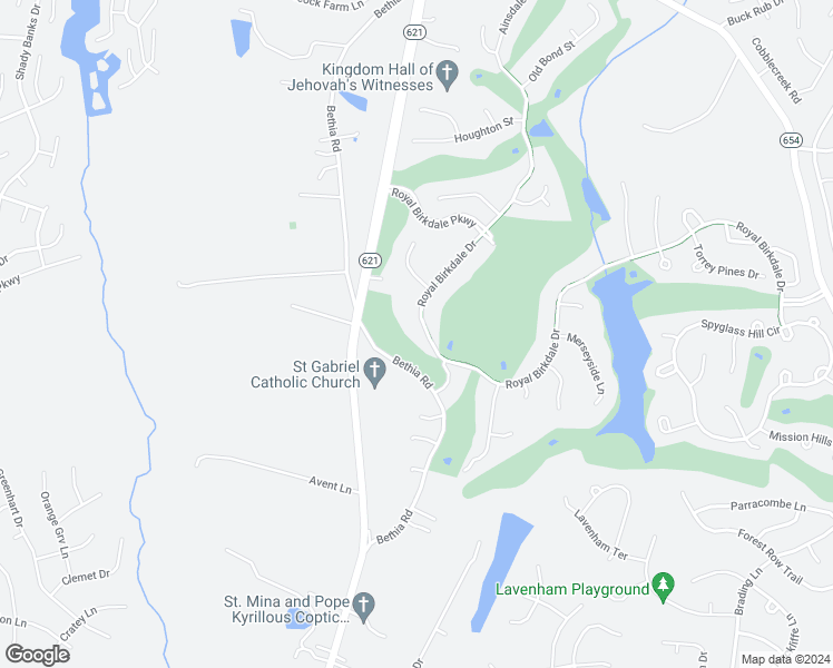 map of restaurants, bars, coffee shops, grocery stores, and more near 8708 Royal Birkdale Drive in Chesterfield