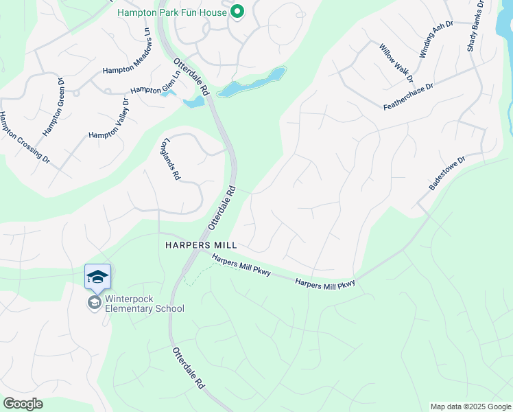 map of restaurants, bars, coffee shops, grocery stores, and more near 15725 Talland Drive in Chesterfield