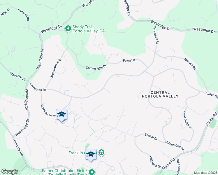 map of restaurants, bars, coffee shops, grocery stores, and more near in Portola Valley
