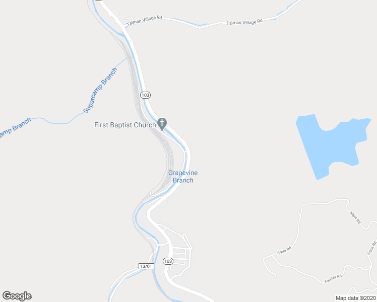 map of restaurants, bars, coffee shops, grocery stores, and more near West Virginia 103 in Welch