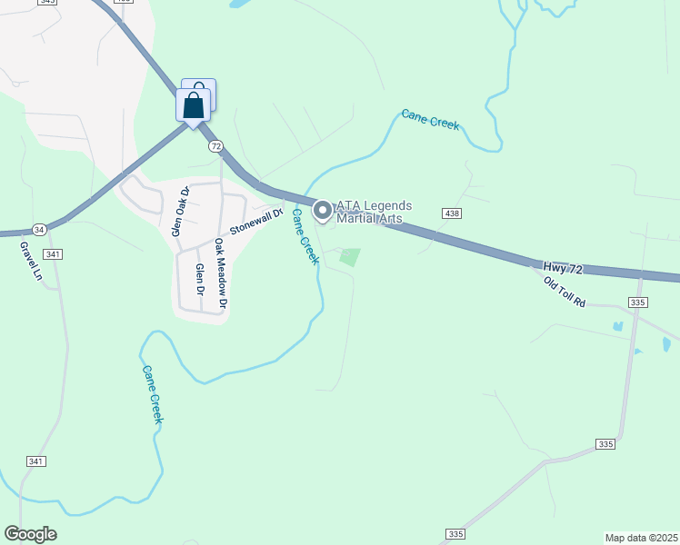 map of restaurants, bars, coffee shops, grocery stores, and more near 211 Cane Creek Lane in Jackson