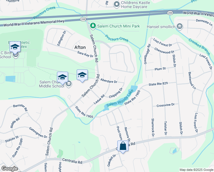 map of restaurants, bars, coffee shops, grocery stores, and more near 9512 Ladue Road in Richmond